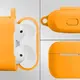 Silikonowe etui z karabińczykiem Bizon Case Headphone Silicone do Apple AirPods 3 marchewkowe