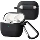 Silikonowe etui z karabińczykiem Bizon Case Headphone Silicone do Apple AirPods 3 czarne