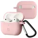 Silikonowe etui z karabińczykiem Bizon Case Headphone Silicone do Apple AirPods 3 jasnoróżowe