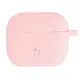Silikonowe etui z karabińczykiem Bizon Case Headphone Silicone do Apple AirPods 3 jasnoróżowe