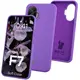 Silikonowe etui Bizon Soft Case do Xiaomi POCO F7 fioletowe