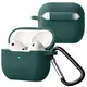 Silikonowe etui z karabińczykiem Bizon Case Headphone Silicone do Apple AirPods 3 ciemnozielone