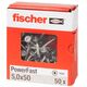 Medsraigciai FISCHER, 5,0 x 50 mm, A2 nerudijantis plienas, TORX, 200 vnt.