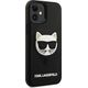 Karl Lagerfeld Etui Karl Lagerfeld Rubber Choupette HardCase 3D do iPhone 12 Mini czarne