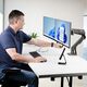 StarTech H2M1AS2-MONITOR-ARM uchwyt / stojak do monitorów 68,6 cm (27") Biurko Czarny