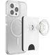 Uchwyt i podstawka do telefonu z portfelem Popsockets PopWallet+ PopGrip PW+ MS G2 MagSafe biało-przezroczysty 806926