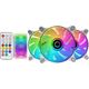 Mars Gaming MF-3DKIT Infinity Mirror ARGB 120mm Remote Control Computer Cooler Kit