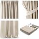 AmeliaHome Zasłona Blackout na taśmie Krem 140X270