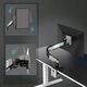 Uchwyt na monitor 49 cali, szaro-czarny LED RGB X-ARM