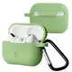 Silikonowe etui z karabińczykiem Bizon Case Headphone Silicone do Apple AirPods Pro 2 jasnozielone