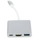 PLATINET MEDIA HUB USB-C 3.2 GEN1 5GB/S 3IN1 HDMI 4K USB-A 3.2 USB-C PD 100W ALUMINUM [46241]