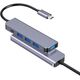 PLATINET MEDIA HUB USB-C TO 4X USB-A 3.2 GEN1 + 1X USB-C PD 100W 5IN1 ALUMINIUM [46235]