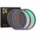 Zestaw 3w1 Filtr Polaryzacyjny Cpl Pierścień Magnetyczny Dekielek K&f 55 Mm / Sku.1702
