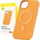 Baseus Magnetyczne Etui na telefon iPhone 15 Plus Baseus Fauxther Series (Pomarańczowe)