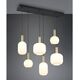 Pendant lamp TRIO DIVA, 6xE27, max 6x10W brass/white 85x20x150cm