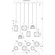 Pendant lamp TRIO DIVA, 6xE27, max 6x10W brass/white 85x20x150cm
