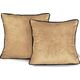 AmeliaHome CUS/AH/VELVET/MUSTARD/PIPING/45X45*2
