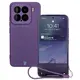 Silikonowe etui z pierścieniem magnetycznym Bizon Case Silicone Magnetic Sq do Xiaomi 15 śliwkowe