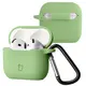 Silikonowe etui z karabińczykiem Bizon Case Headphone Silicone do Apple AirPods 4 jasnozielone