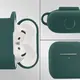 Silikonowe etui z karabińczykiem Bizon Case Headphone Silicone do Apple AirPods 4 ciemnozielone