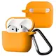 Silikonowe etui z karabińczykiem Bizon Case Headphone Silicone do Apple AirPods 4 marchewkowe