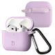 Silikonowe etui z karabińczykiem Bizon Case Headphone Silicone do Apple AirPods 4 lawendowe