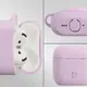 Silikonowe etui z karabińczykiem Bizon Case Headphone Silicone do Apple AirPods 4 lawendowe