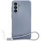 Silikonowe etui z pierścieniem magnetycznym Bizon Case Silicone Magnetic Sq do Samsung Galaxy A56 5G szare