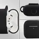 Silikonowe etui z karabińczykiem Bizon Case Headphone Silicone do Apple AirPods 4 czarne