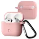 Silikonowe etui z karabińczykiem Bizon Case Headphone Silicone do Apple AirPods 4 jasnoróżowe