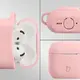 Silikonowe etui z karabińczykiem Bizon Case Headphone Silicone do Apple AirPods 4 jasnoróżowe