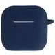 Silikonowe etui z karabińczykiem Bizon Case Headphone Silicone do Apple AirPods 4 granatowe