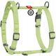 Collar WauDog Re-Cotton Szelki z rączką z regenerowanej bawełny anatomiczne w kształcie litery H, odblaskowe z QR-paszportem, plastikowy fastex, L jasnozielone