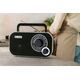 77-543# Radio przenośne analogowe am/fm blow ra12 czarno-białe