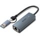 Lindy 43415 huby i koncentratory USB 3.2 Gen 2 (3.1 Gen 2) Type-C 5000 Mbit/s Szary
