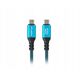 KABEL USB-C M/M USB4 0.5M 240W 8K 60HZ CZARNO-NIEBIESKI LANBERG