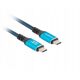 KABEL USB-C M/M USB4 0.5M 240W 8K 60HZ CZARNO-NIEBIESKI LANBERG