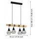 Wall lamp EGLO MARYWELL, E27, 1x40W, black/brown, 8.7x32.4x30