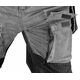 Spodnie robocze DENIM, wzmocnienia Cordura, odpinane kieszenie kaburowe, szare, rozmiar S
