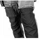 Spodnie robocze DENIM, wzmocnienia Cordura, odpinane kieszenie kaburowe, szare, rozmiar XS