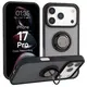 Etui z uchwytem na palec Bizon Case Hybrid Ring do Apple iPhone 17 Pro przydymione z czarną ramką