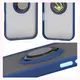 Etui z uchwytem na palec Bizon Case Hybrid Ring do Apple iPhone 17 Air przydymione z granatową ramką