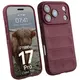 Pancerne etui Bizon Case Tur do Apple iPhone 17 Pro burgundowe