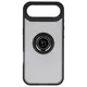 Etui z uchwytem na palec Bizon Case Hybrid Ring do Apple iPhone 17 Air przydymione z czarną ramką