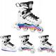 NH10905 4w1 ŁYŻWOROLKI LED BIAŁE Z WYM. PŁOZĄ HOKEJOWĄ RAINBOW ROZM. L(39-42) NILS EXTREME