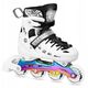 NH10905 4w1 ŁYŻWOROLKI LED BIAŁE Z WYM. PŁOZĄ HOKEJOWĄ RAINBOW ROZM. L(39-42) NILS EXTREME