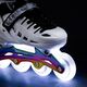 NH10905 4w1 ŁYŻWOROLKI LED BIAŁE Z WYM. PŁOZĄ HOKEJOWĄ RAINBOW ROZM. L(39-42) NILS EXTREME