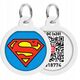Collar WauDog Smart ID Zawieszka z QR-paszportem okrągła 3cm superman bohater