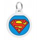 Collar WauDog Smart ID Zawieszka z QR-paszportem okrągła 3cm superman bohater