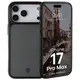 Etui Bizon Case Angelo do Apple iPhone 17 Pro Max przydymione z czarną ramką